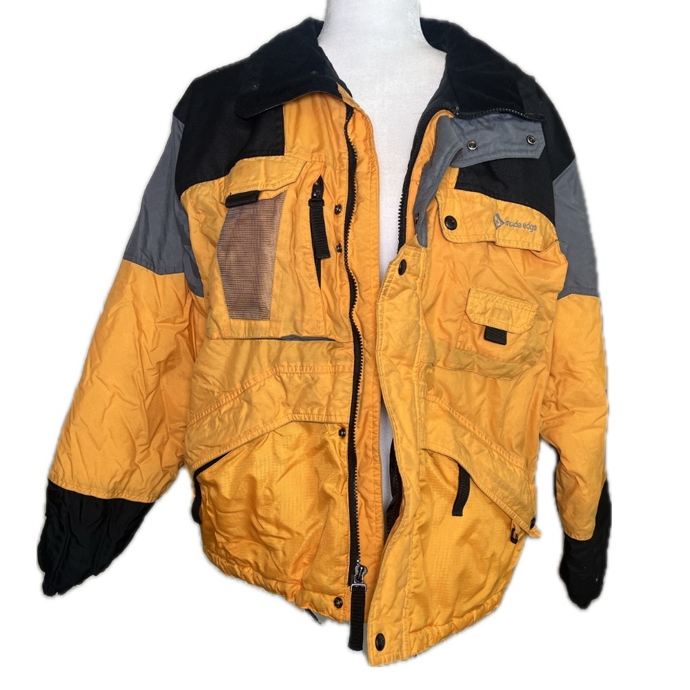 Pacific Trail Vertical Inside Edge Unisex Outwear Parka Jacket Yellow Youth XL